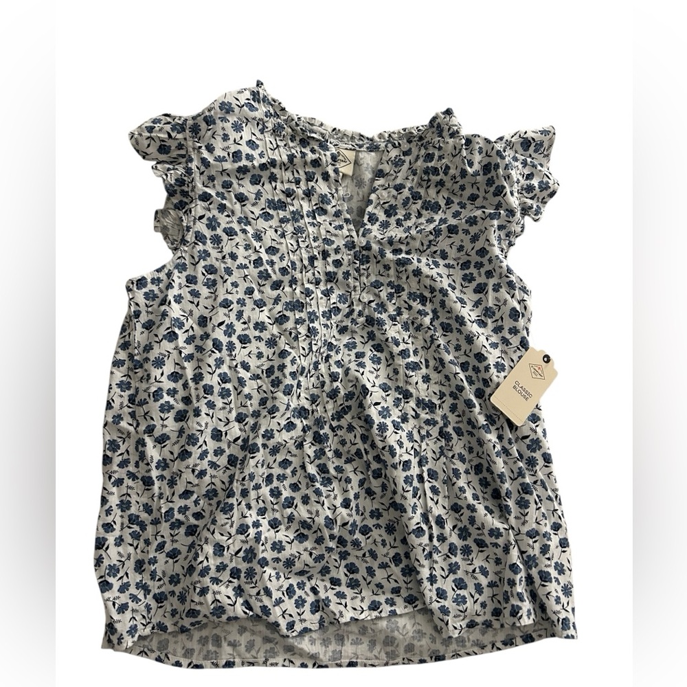 St. John's Bay Blue Floral Blouse